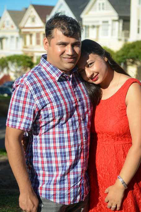 Engagement - Himanshu and Richa Painted Ladies, Baker's Beach, San Francisco, CA 1