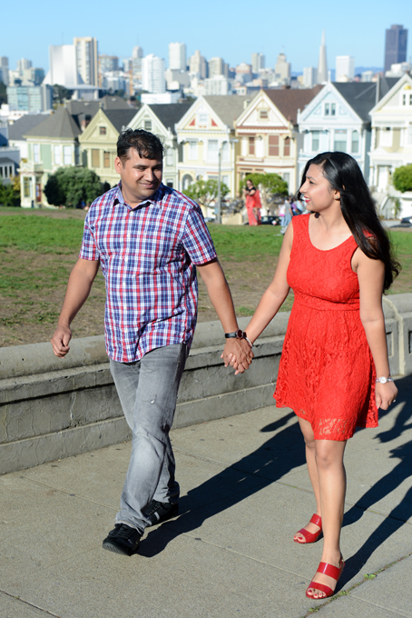 Engagement - Himanshu and Richa Painted Ladies, Baker's Beach, San Francisco, CA 3