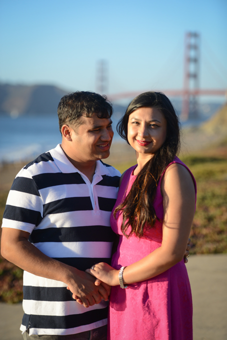 Engagement - Himanshu and Richa Painted Ladies, Baker's Beach, San Francisco, CA 16