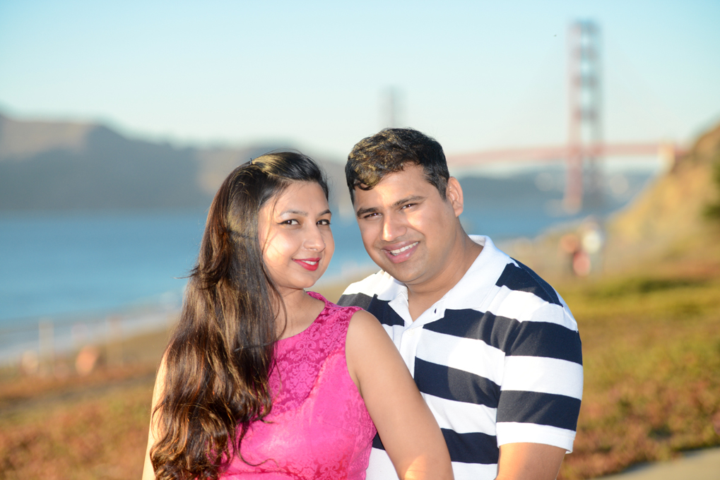Engagement - Himanshu and Richa Painted Ladies, Baker's Beach, San Francisco, CA 18