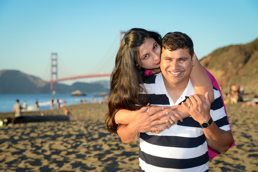 Engagement - Himanshu and Richa Painted Ladies, Baker's Beach, San Francisco, CA 19