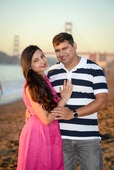 Engagement - Himanshu and Richa Painted Ladies, Baker's Beach, San Francisco, CA 25
