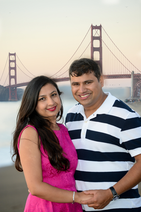 Engagement - Himanshu and Richa Painted Ladies, Baker's Beach, San Francisco, CA 30