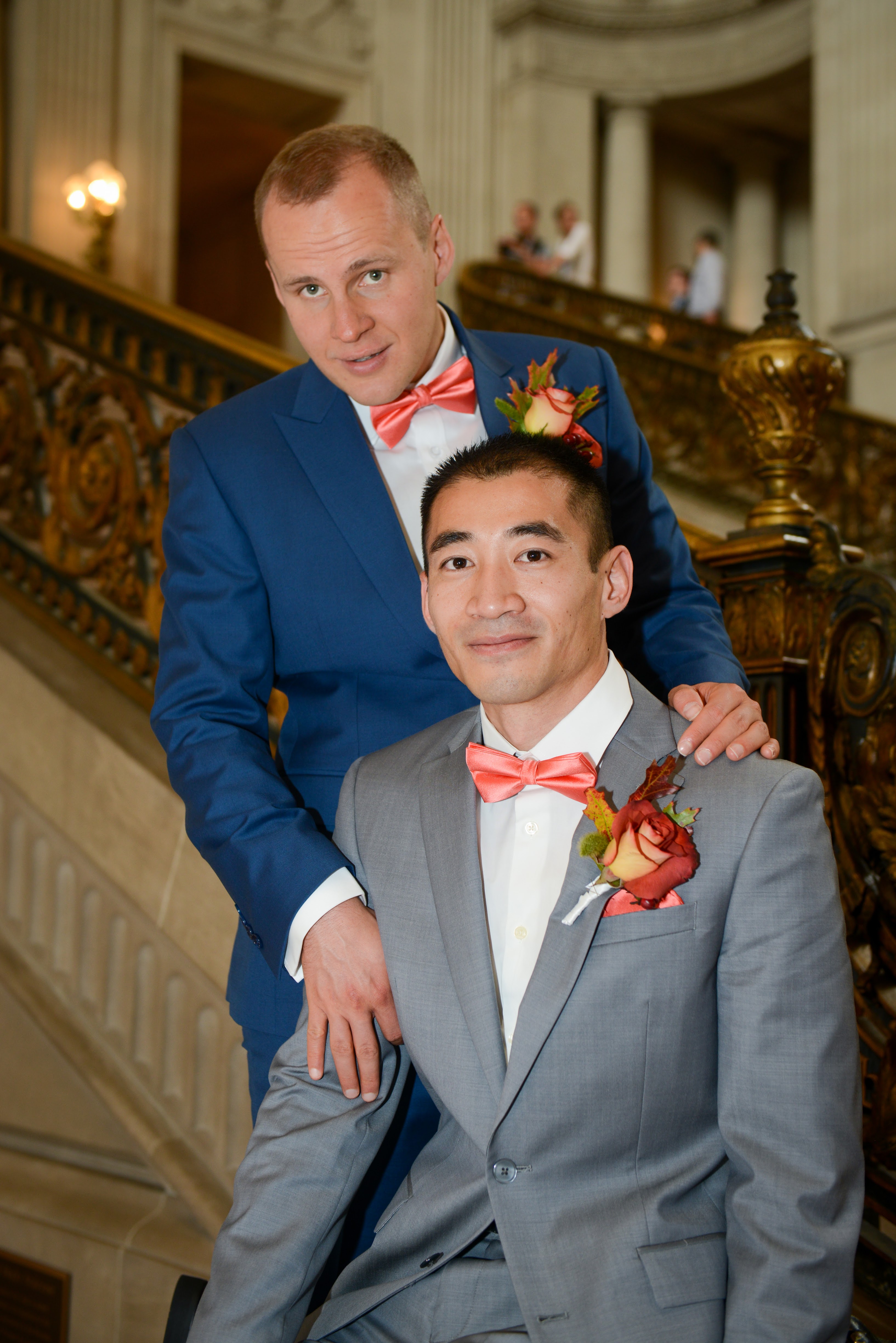 Engagement - Zhibo and Mathias City Hall, Baker's Beach, Fort Point, Palace of Fine Arts, San Francisco, CA 2