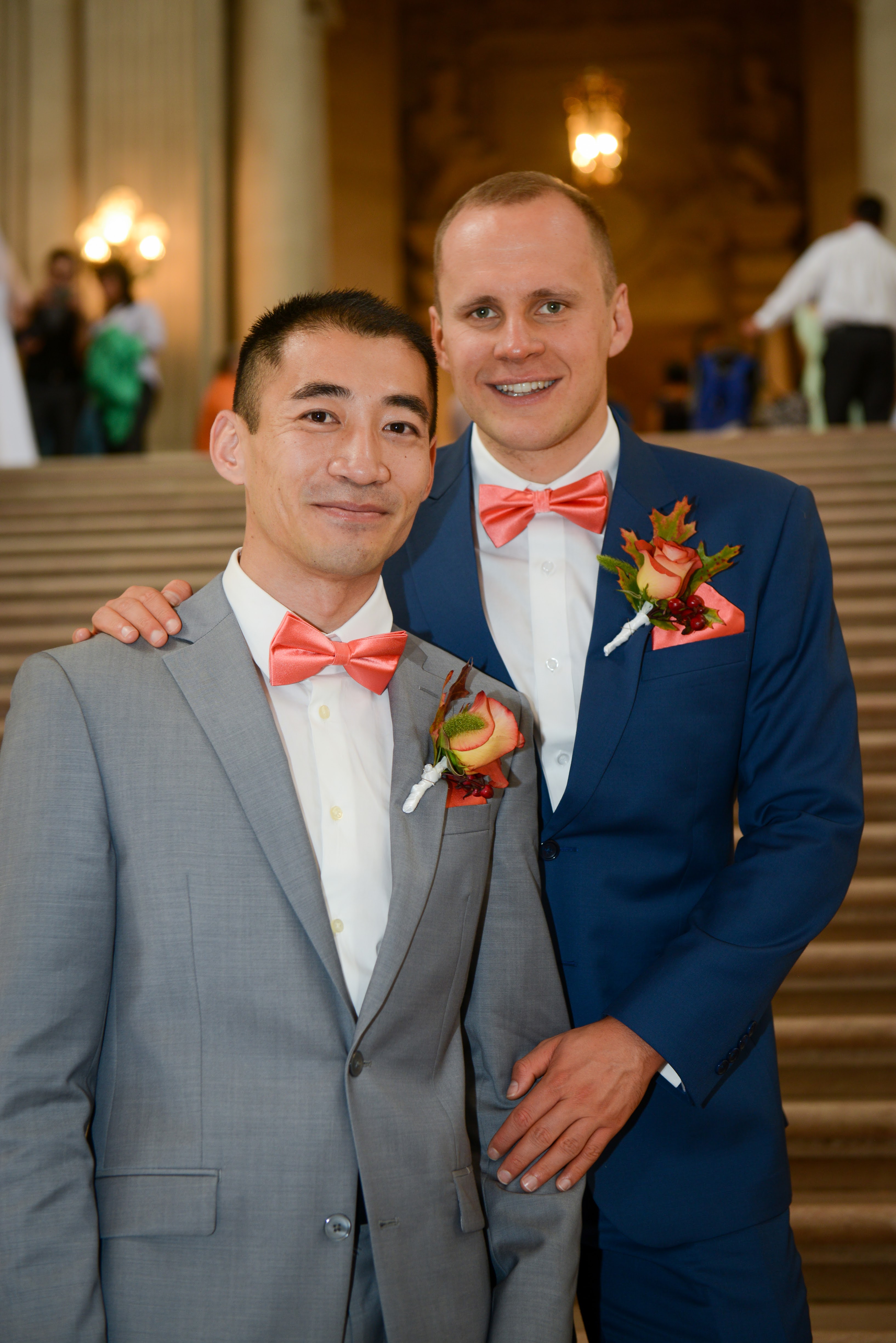 Engagement - Zhibo and Mathias City Hall, Baker's Beach, Fort Point, Palace of Fine Arts, San Francisco, CA 3